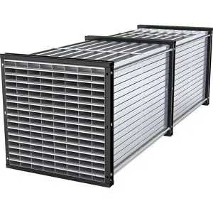 Wabenregal, HxBxT 1000 x 1000 x 3000 mm, 128 Wannen, 8 x 16 Fächer eurokraft pro