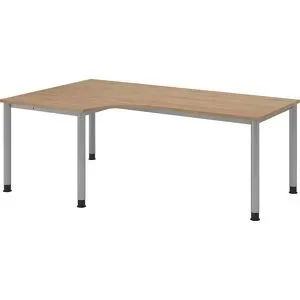 Schreibtisch Office Braun Holz 200 cm - Farbe: Nussbaum - Material: Holzwerkstoff - Schreibtisch