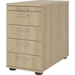 Standcontainer, 1 Utensilienschub, 4 Materialschübe, Eiche eurokraft pro