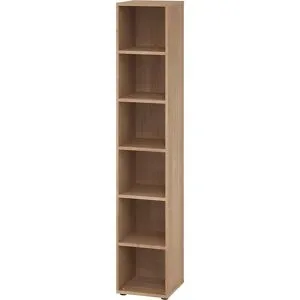 RENATUS - Regal, HxB 2154 x 400 mm, 5 Fachböden, Nussbaum eurokraft pro