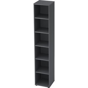 Büroregal, 5 Fachböden, HxBxT 2156 x 400 x 400 mm, graphit eurokraft pro