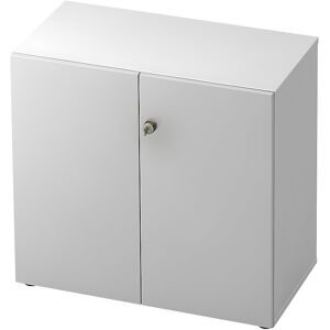 Aktenschrank, Flügeltüren, 1 Fachboden, weiß / alusilber eurokraft pro