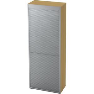 Rollladenschrank, 3 Fachböden, Buche / alusilber eurokraft pro