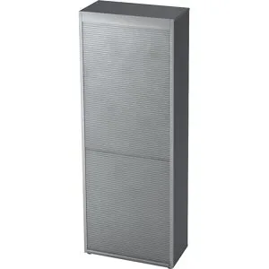 Rollladenschrank, 3 Fachböden, graphit / alusilber eurokraft pro