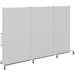 kaiserkraft Mobile Akustikwand, für Industrie und Büro, LxBxH 3500 x 740 x 2521 mm