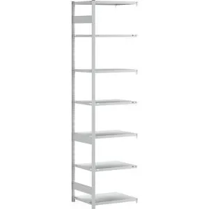 Steckregal, Bauart mittelschwer, doppelseitig, HxBxT 3000 x 750 x 600 mm, grau, Anbauregal eurokraft pro