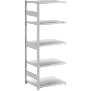 Schwerlast-Steckregal, doppelseitig, HxBxT 2000 x 750 x 600 mm, grau, Anbauregal eurokraft pro