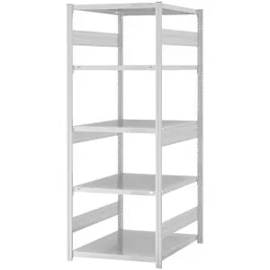 Schwerlast-Steckregal, doppelseitig, HxBxT 2000 x 750 x 800 mm, grau, Grundregal eurokraft pro
