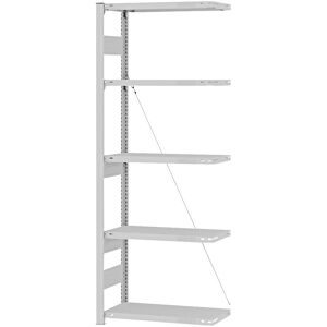 Schwerlast-Steckregal, einseitig, HxBxT 2000 x 750 x 300 mm, grau, Anbauregal eurokraft pro