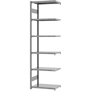 Steckregal, Bauart leicht, doppelseitig, HxBxT 2500 x 750 x 400 mm, verzinkt, Anbauregal eurokraft pro