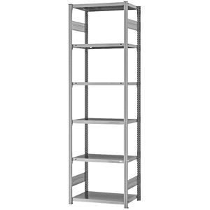 Steckregal, Bauart leicht, doppelseitig, HxBxT 2500 x 750 x 400 mm, verzinkt, Grundregal eurokraft pro