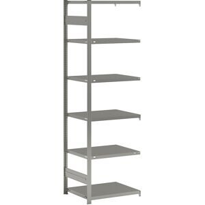 Steckregal, Bauart leicht, doppelseitig, HxBxT 2500 x 750 x 600 mm, verzinkt, Anbauregal eurokraft pro