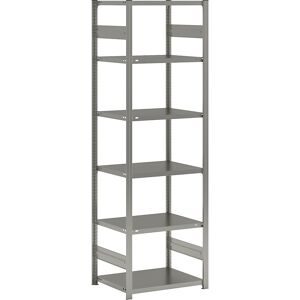 Steckregal, Bauart leicht, doppelseitig, HxBxT 2500 x 750 x 600 mm, verzinkt, Grundregal eurokraft pro