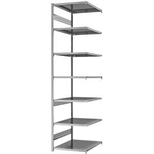 Steckregal, Bauart leicht, doppelseitig, HxBxT 3000 x 750 x 800 mm, verzinkt, Anbauregal eurokraft pro