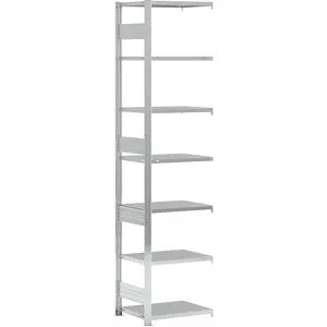 Schwerlast-Steckregal, doppelseitig, HxBxT 3000 x 750 x 600 mm, verzinkt, Anbauregal eurokraft pro