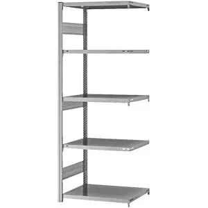 Schwerlast-Steckregal, doppelseitig, HxBxT 2000 x 750 x 500 mm, verzinkt, Anbauregal eurokraft pro