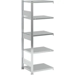Schwerlast-Steckregal, doppelseitig, HxBxT 2000 x 750 x 600 mm, verzinkt, Anbauregal eurokraft pro