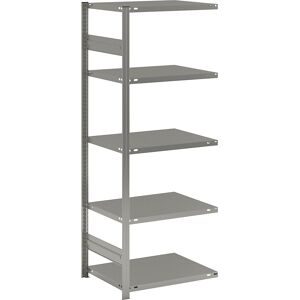 Steckregal, Bauart leicht, einseitig, HxBxT 2000 x 750 x 600 mm, verzinkt, Anbauregal eurokraft pro