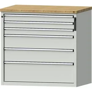 Schubladenschrank, NFC-Schloss, 6 Schubladen, HxBxT 1020 x 1065 x 685 mm, grau ANKE