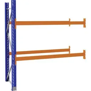 Palettenregal aus Stahl, blau/orange, HxBxT 2100 x 1925 x 900 mm, Anbauregal eurokraft pro