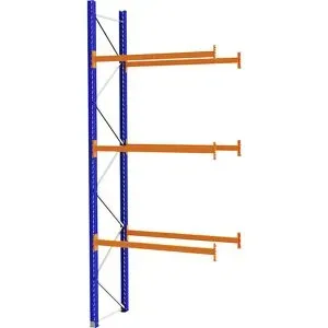 Palettenregal aus Stahl, blau/orange, HxBxT 4620 x 1925 x 900 mm, Anbauregal eurokraft pro