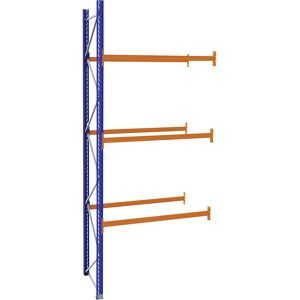 Palettenregal aus Stahl, blau/orange, HxBxT 4620 x 1925 x 1100 mm, Anbauregal eurokraft pro