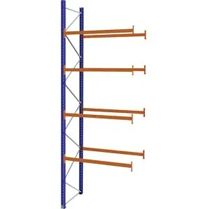 Palettenregal aus Stahl, blau/orange, HxBxT 5250 x 1925 x 1100 mm, Anbauregal eurokraft pro