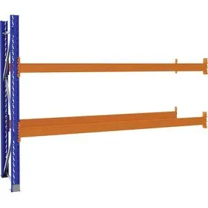 Palettenregal aus Stahl, blau/orange, HxBxT 2100 x 2800 x 750 mm, Anbauregal eurokraft pro
