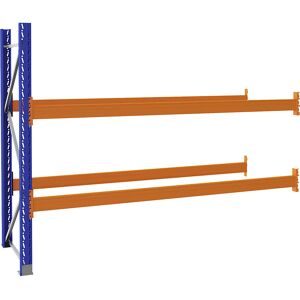 Palettenregal aus Stahl, blau/orange, HxBxT 2100 x 2800 x 900 mm, Anbauregal eurokraft pro