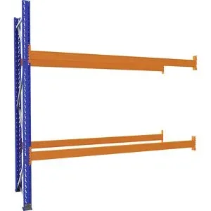 Palettenregal aus Stahl, blau/orange, HxBxT 2730 x 2800 x 900 mm, Anbauregal eurokraft pro