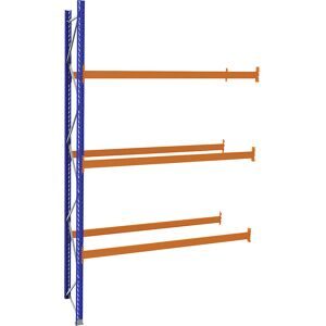 Palettenregal aus Stahl, blau/orange, HxBxT 4620 x 2800 x 1100 mm, Anbauregal eurokraft pro