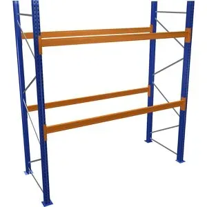 Palettenregal, blau/orange, HxBxT 3000 x 2700 x 1100 mm, Fachlast 1545 kg, Grundregal SCHULTE