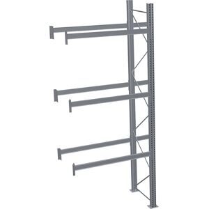 Palettenregal, feuerverzinkt, HxBxT 4500 x 1950 x 1100 mm, 3 Fachebenen, Anbauregal SCHULTE