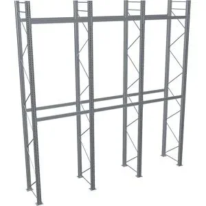 Palettenregal, feuerverzinkt, HxBxT 6000 x 5965 x 1100 mm, 2 Fachebenen, Komplettregal SCHULTE