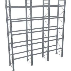Palettenregal, feuerverzinkt, HxBxT 6000 x 5965 x 1100 mm, 5 Fachebenen, Komplettregal SCHULTE