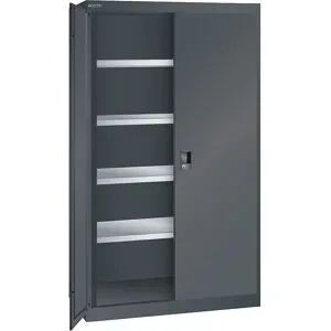 ESD-Schwerlastschrank, H 1950 mm, 4 Fachböden, BxT 1100 x 641 mm, anthrazitgrau LISTA