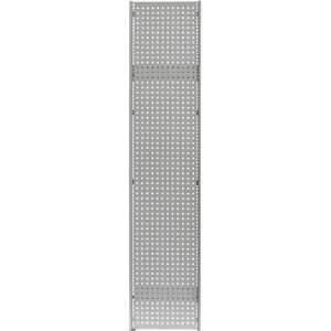 Seitenwand-Lochblech QG 10-38, lichtgrau, HxB 2000 x 400 mm eurokraft pro