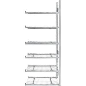 Steckregal Sprinkler, doppelseitig, verzinkt, HxBxT 2500 x 750 x 800 mm, Anbauregal eurokraft pro