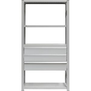 Schubladen-Set, 3 Schubladen, pulverbeschichtet, BxT 750 x 500 mm, Traglast 60 kg, Einbauhöhe 550 mm eurokraft pro