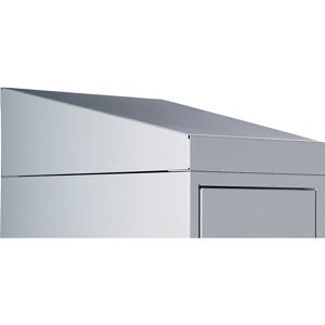 kaiserkraft Schrägdachaufsatz, Höhe 25 / 156 mm, Breite 400 mm, für 3 Abteile