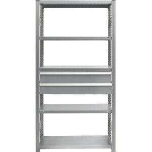 Schubladen-Set, 2 Schubladen, verzinkt, BxT 750 x 500 mm, Traglast 60 kg, Einbauhöhe 350 mm eurokraft pro