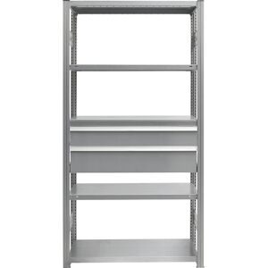 Schubladen-Set, 2 Schubladen, verzinkt, BxT 1300 x 400 mm, Traglast 50 kg, Einbauhöhe 400 mm eurokraft pro