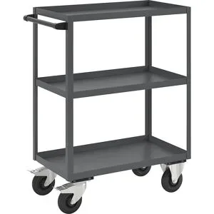 Montagehilfswagen, 3 Etagen, Tragfähigkeit 350 kg, Gesamthöhe 1215 mm, anthrazitgrau eurokraft pro
