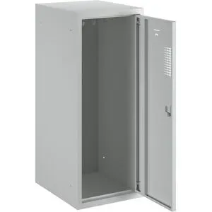 Kombi-Schließfachschrank Amsterdam, Einzelmodul, lichtgrau, Breite 400 mm, Drehriegel eurokraft basic