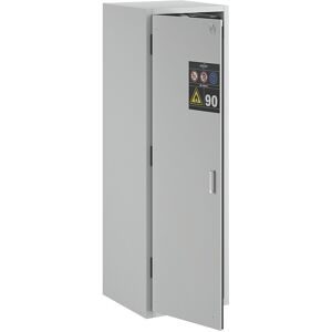 Feuerbeständiger Gefahrstoffschrank Typ 90, 1-türig, Außen-HxBxT 1968 x 600 x 615 mm, grau, pulverbeschichtet asecos