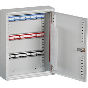 kaiserkraft Schlüsselschrank, 21 Haken, HxBxT 350 x 270 x 80 mm, lichtgrau