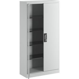 Stahlschrank mit Flügeltüren, HxBxT 1950 x 1000 x 420 mm, lichtgrau C+P
