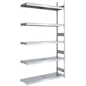 Großfach-Steckregal mit Stahlböden, Höhe 3000 mm, Fachbodenbreite 1500 mm, Fachbodentiefe 500 mm, Anbauregal hofe