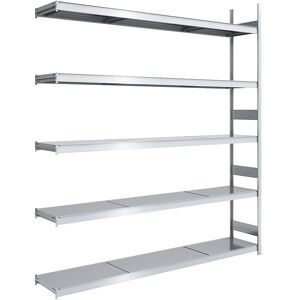 Großfach-Steckregal mit Stahlböden, Höhe 3000 mm, Fachbodenbreite 2500 mm, Fachbodentiefe 500 mm, Anbauregal hofe