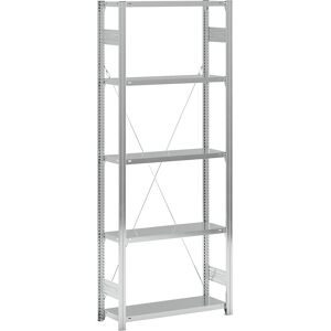 Fachboden-Steckregal, verzinkt, einseitig, Regalhöhe 2350 mm, Fachbodenbreite 965 mm, Grundregal, Fachbodentiefe 350 mm eurokraft pro